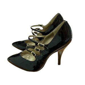 Sam Edelman Women's Black Patent Leather 4" Stiletto Heels-SKU 1919